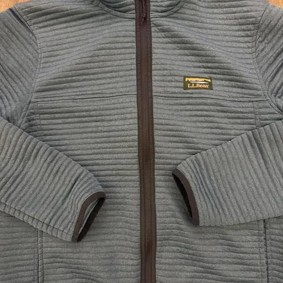 L.L.Bean blue Airlight full zip up hoodie Size M slightly fitted #outdoor - Picture 2 of 5